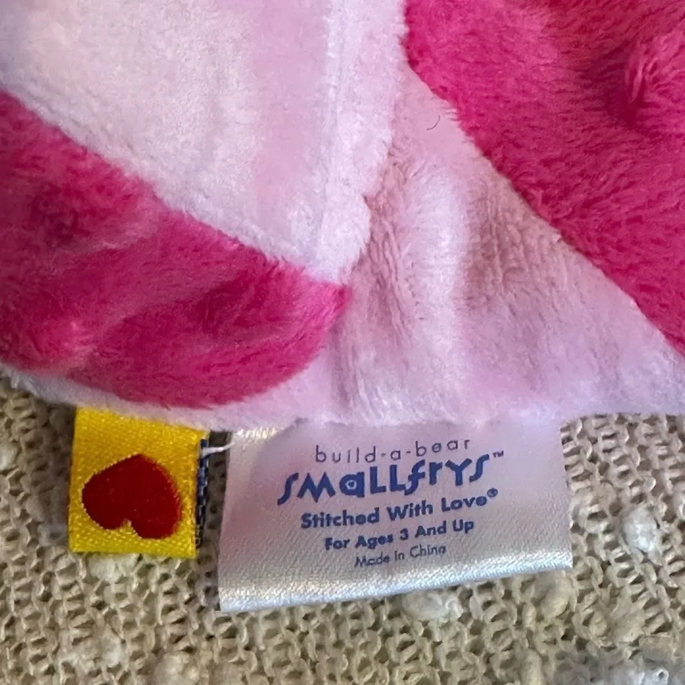 BUILD A BEAR Small Frys Foldable Pink Heart Plush Bed